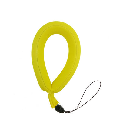 Yellow floating buoyancy wristband with tether cord and sponge loop