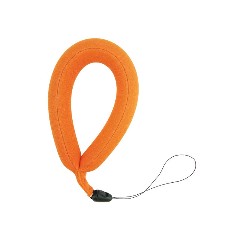 Orange floating buoyancy wristband with tether cord and sponge loop