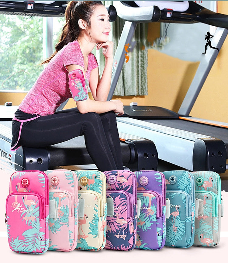 2-pack sports arm phone pouch bags in multiple colors with zip closures and patterns