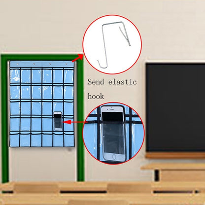 Transparent phone pocket with elastic hook for hanging mobile phone bag