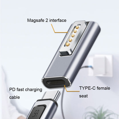 Type-C to Magsafe adapter with USB-C female seat and charging interface dock
