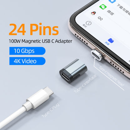 24-pin magnetic USB-C adapter, compact Type-C plug for phone port connection