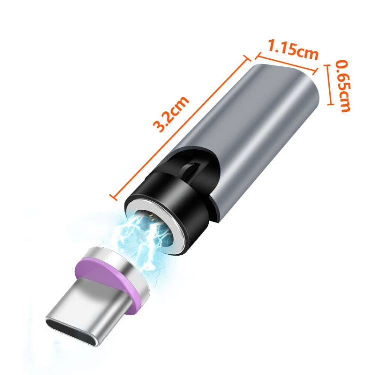 Compact magnetic charging cable adapter, approx 6.5 cm long