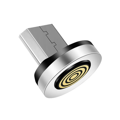 Silver magnetic charging head with black ring and gold coil detail