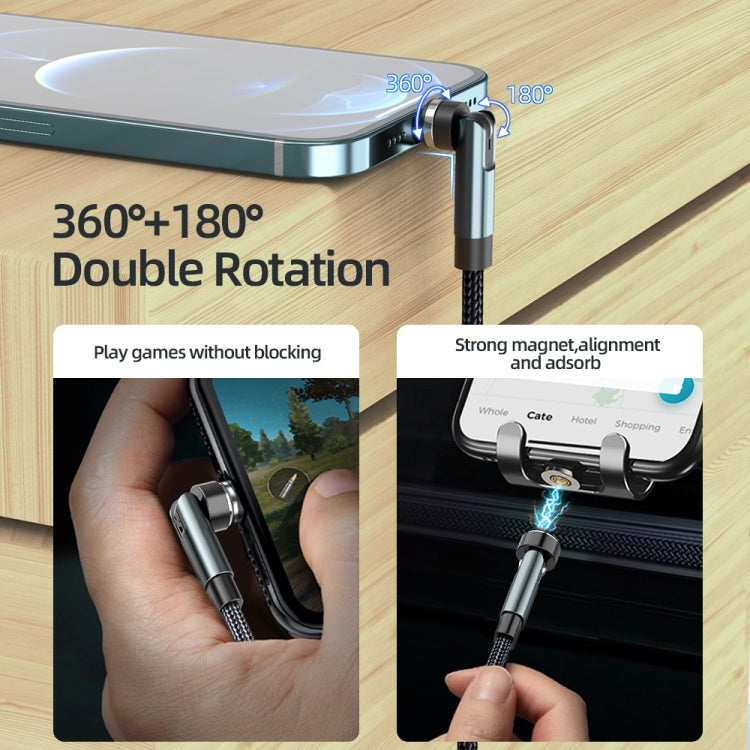 CC57 rotary magnetic fast charging data cable with rotating magnetic connector joint