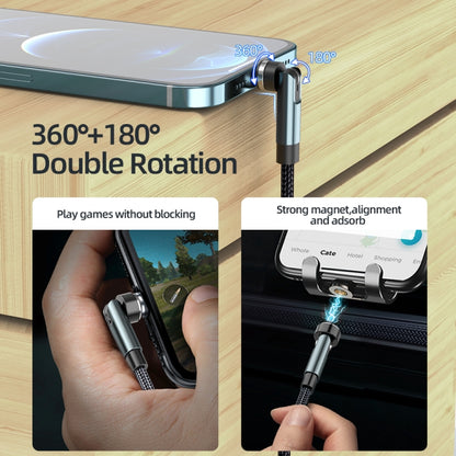 CC57 rotary magnetic fast charging data cable with rotating magnetic connector joint