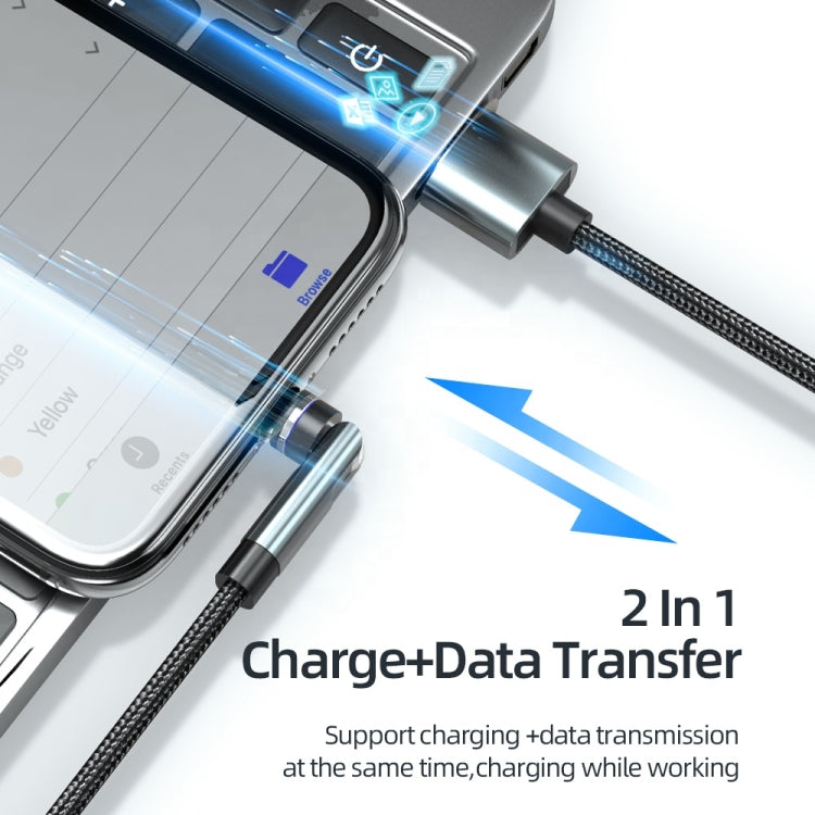 CC57 rotary magnetic fast charging data cable with USB-C and Type-C connectors