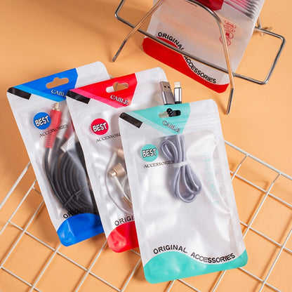 Mixed-color matte accessories sealing pouches holding charging cables