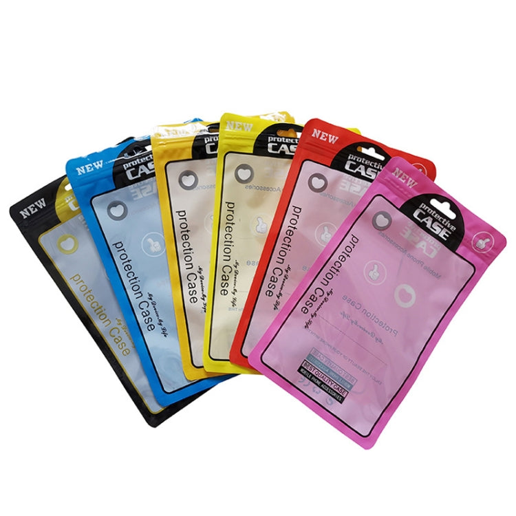 Assorted color self-sealing phone case packaging bags with hanging holes