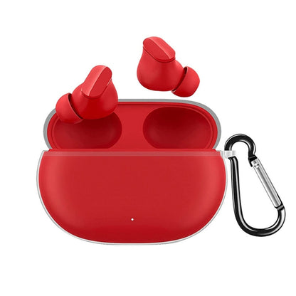 Red TPU earphone cover case with carabiner clip for Beats Studio Buds