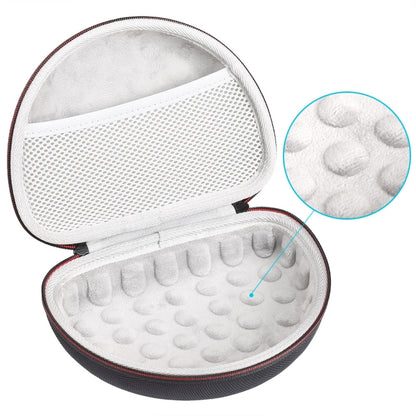 Open headphone case with white padded insert and molded earcup slots