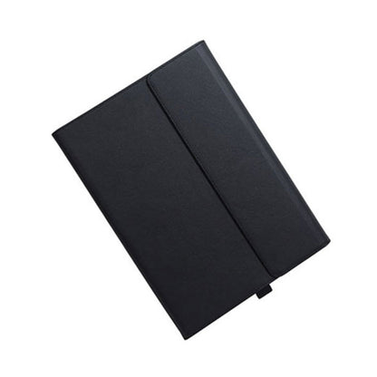 Protective tablet case holder, dark gray faux leather folio with front fold-over cover