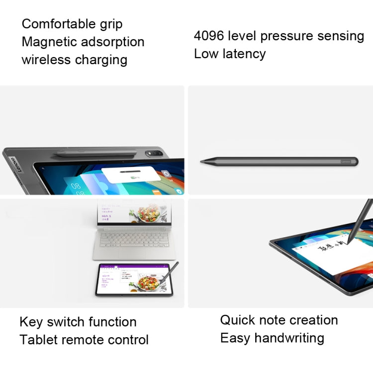 Black stylus pen on tablet screen for handwriting and quick note creation