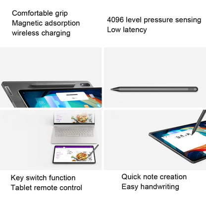 Black stylus pen on tablet screen for handwriting and quick note creation
