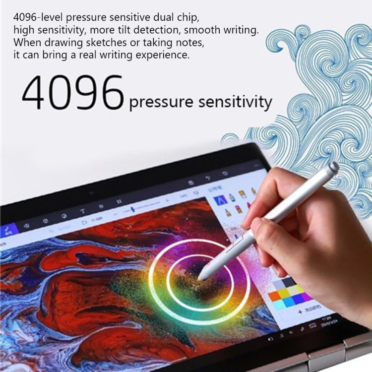 Gray stylus drawing on a tablet screen with colorful digital artwork