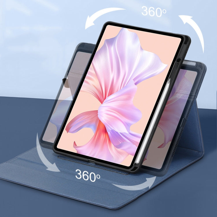 Blue rotatable tablet cover with 360° viewing angle stand