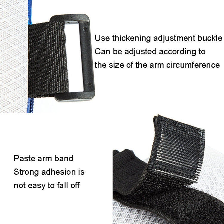 Adjustable running phone arm bag with buckle and elastic arm strap