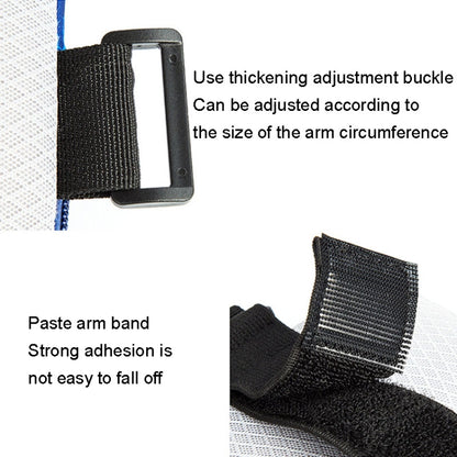 Adjustable running phone arm bag with buckle and elastic arm strap