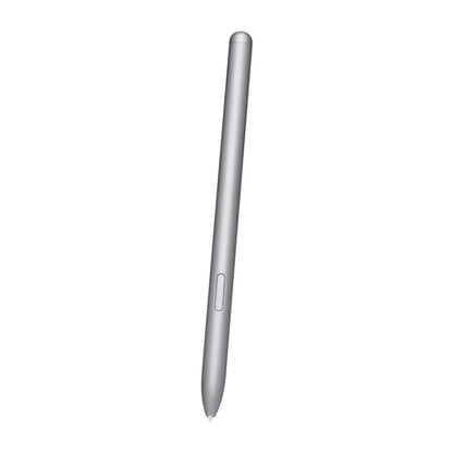 Silver electromagnetic stylus pen for tablets, slim body with side button