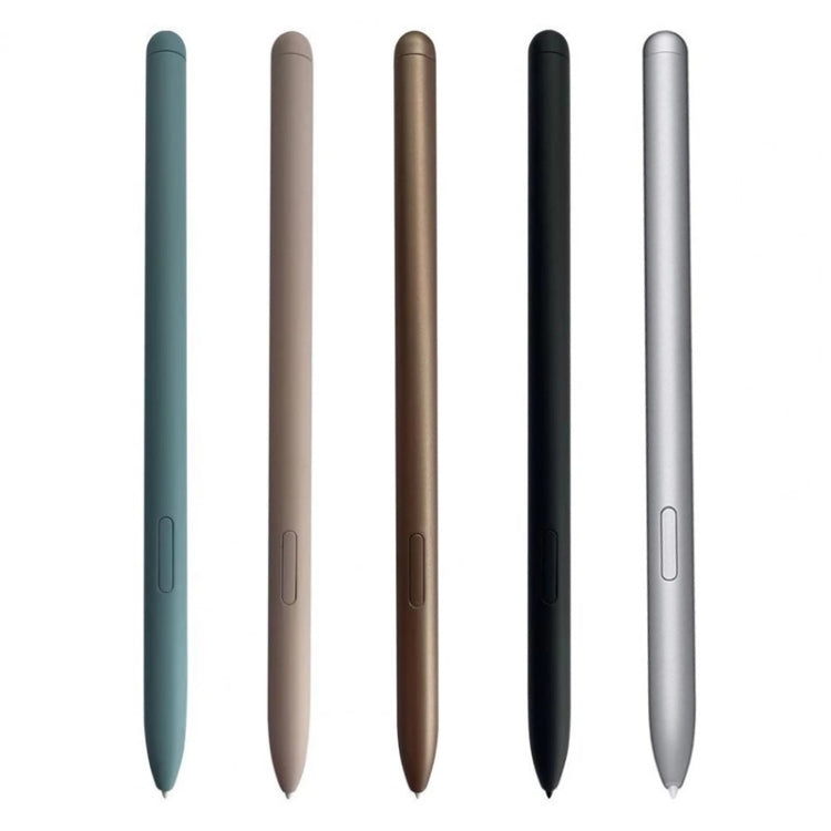 Set of electromagnetic stylus pens in five colors: teal, pink, gold, black, silver