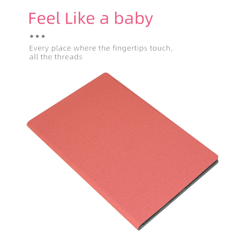 Orange folding tablet protective case with smooth fabric folio cover