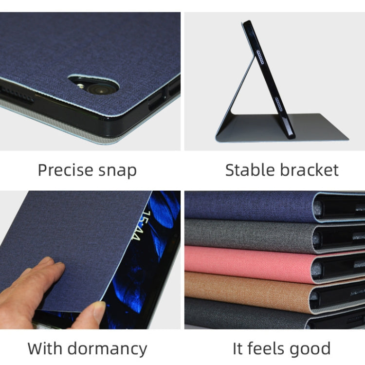 Folding tablet protective case closeups: corner snap, stable stand, and fabric cover