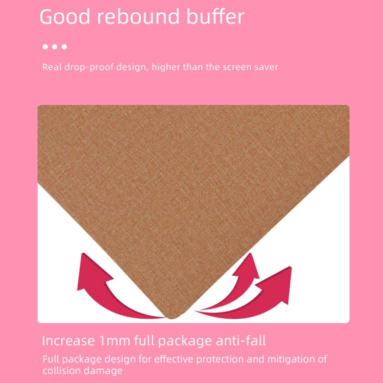 Tan anti-drop tablet case buffer with reinforced edge shock protection