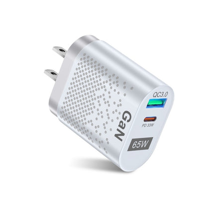 65W GaN Mobile Phone Charger PD Fast Charge Computer Adapter, Black EU Plug, Black UK Plug, Black US Plug, Black AU Plug, Black KR Plug, White EU Plug, White UK Plug, White US Plug, White AU Plug, White KR Plug