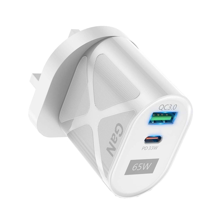 65W GAN PD + QC3.0 Fast Charger Phone Notebook Computer Universal Charging Head, EU Plug Black, UK Plug Black, US Plug Black, AU Plug Black, EU Plug White, UK Plug White, US Plug White, AU Plug White