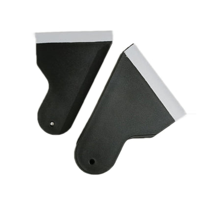 Set of black phone film scraper tools with curved handle and white blade strip