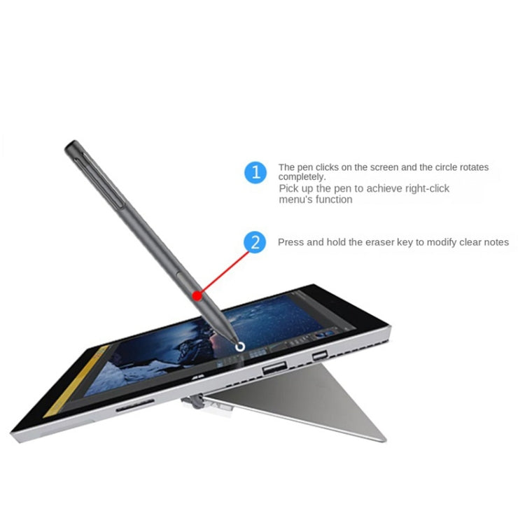 For Microsoft Surface 3 Pro 3/4/5/6/7/Book/Laptop/Go Pressure Touch Capacitance Pen, Pressure Touch Silver, Pressure Touch Black