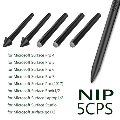 For Microsoft  Surface Pro 4/5/6/7/Book /Pro X 2pcs 2H+3pcs HB  Pen Nib Refill, 2pcs 2H+3pcs HB