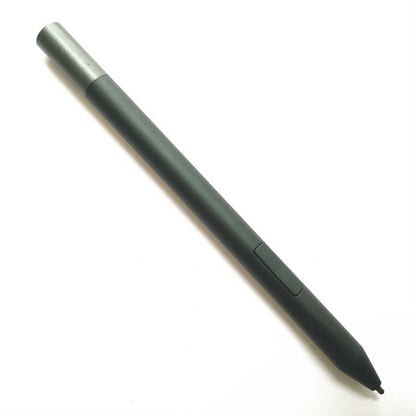 Dark green active stylus pen, angled view with pointed tip