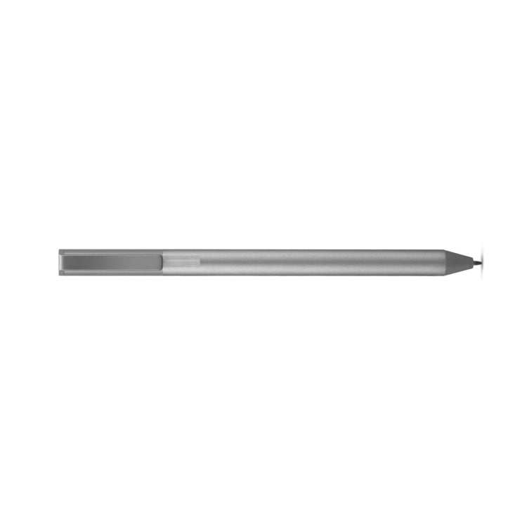 Aluminum stylus pen profile with pointed tip, shown from the side