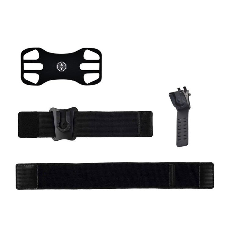 Black adjustable arm belt phone holder with detachable bracket and elastic strap