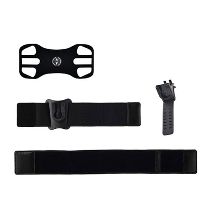Black adjustable arm belt phone holder with detachable bracket and elastic strap