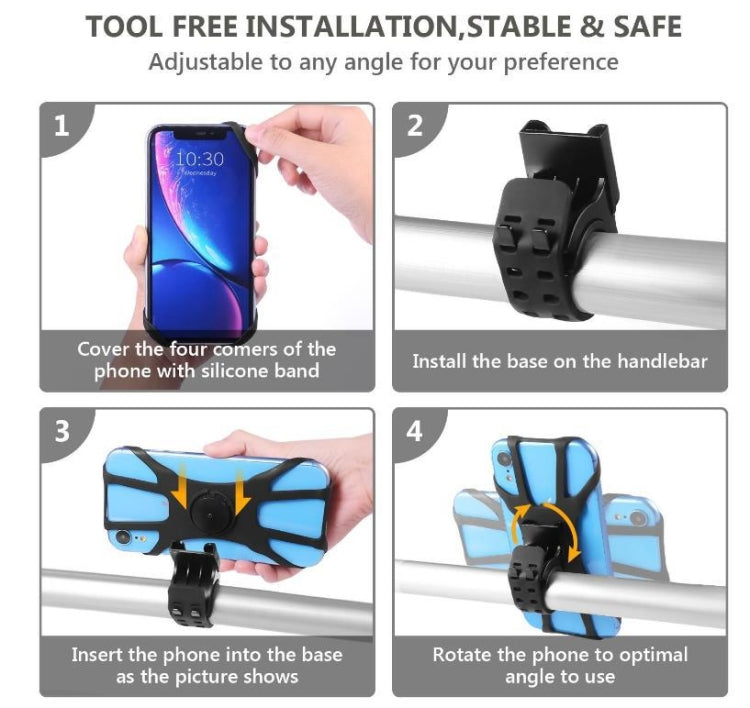 Phone holder arm mount with rotating base for adjustable viewing angle