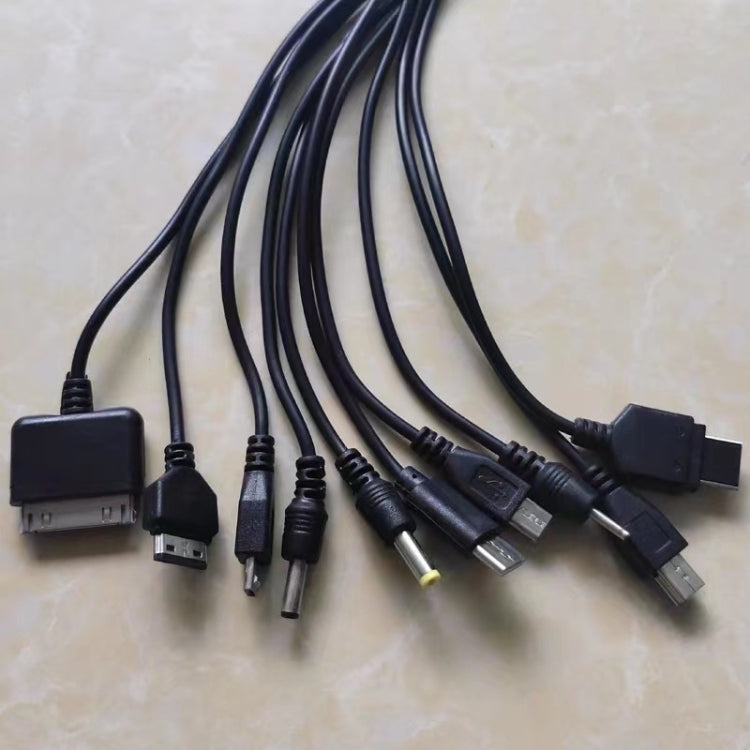 10 In 1 Multifunction USB Charging Cable For IPhone / PSP / Camera / Nokia / HTC / LG / Samsung, 10 In 1