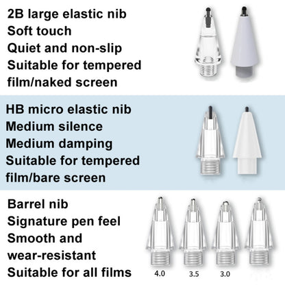 For Huawei M-Pencil 2 / 3 Mute Damping Anti-slip Replacement Nibs, 2B Gray, 2B White, 2H Transparent, 2H Gray, 2H White, 2B High Elasticity Transparent, 2B High Elasticity White, HB Micro Elastic Transparent, HB Micro Elastic White                     ...