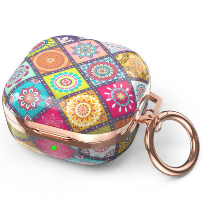 AhaStyle DD-WG01 Earphone TPU Protective Case For Samsung Galaxy Buds Pro / Live / 2 / 2 Pro / FE, Bohemian, Mandala, Colorful Light, Dark Green Marble, Blue Gold Marble, Black Gold Marble