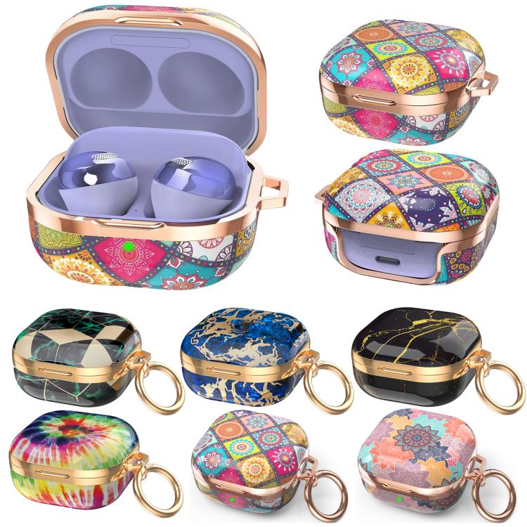 AhaStyle DD-WG01 Earphone TPU Protective Case For Samsung Galaxy Buds Pro / Live / 2 / 2 Pro / FE, Bohemian, Mandala, Colorful Light, Dark Green Marble, Blue Gold Marble, Black Gold Marble