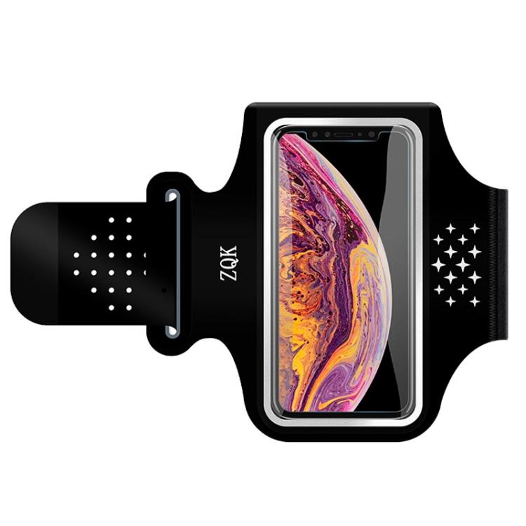 ZQK Touchscreen Armband for Running Phone Holder Breathable & Stretchable for Secure Fit, Large Black, Small Black, Large Dark Gray, Small Dark Gray, Large Fluorescent, Small Fluorescent