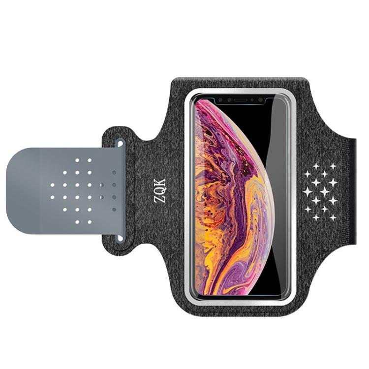 ZQK Touchscreen Armband for Running Phone Holder Breathable & Stretchable for Secure Fit, Large Black, Small Black, Large Dark Gray, Small Dark Gray, Large Fluorescent, Small Fluorescent