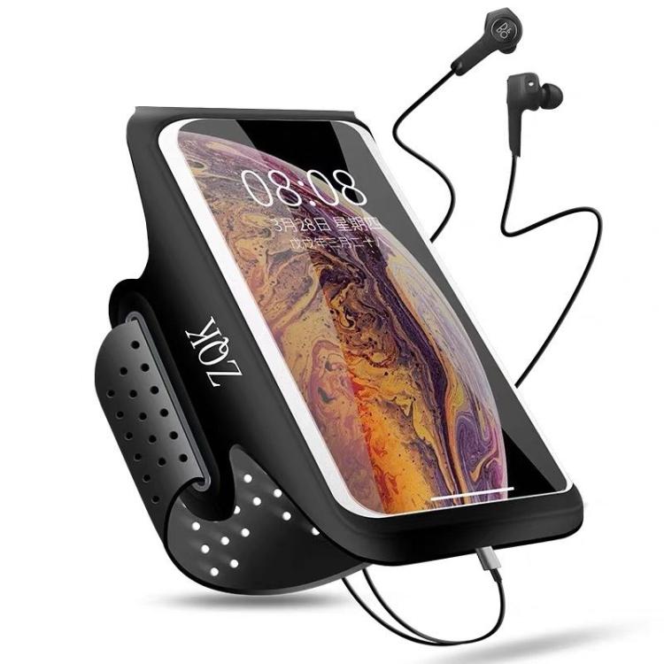ZQK Touchscreen Armband for Running Phone Holder Breathable & Stretchable for Secure Fit, Large Black, Small Black, Large Dark Gray, Small Dark Gray, Large Fluorescent, Small Fluorescent