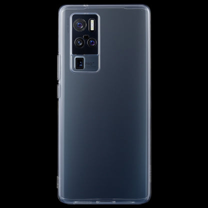 Transparent TPU phone case for Vivo X50 Pro+ with full back coverage and side cutouts