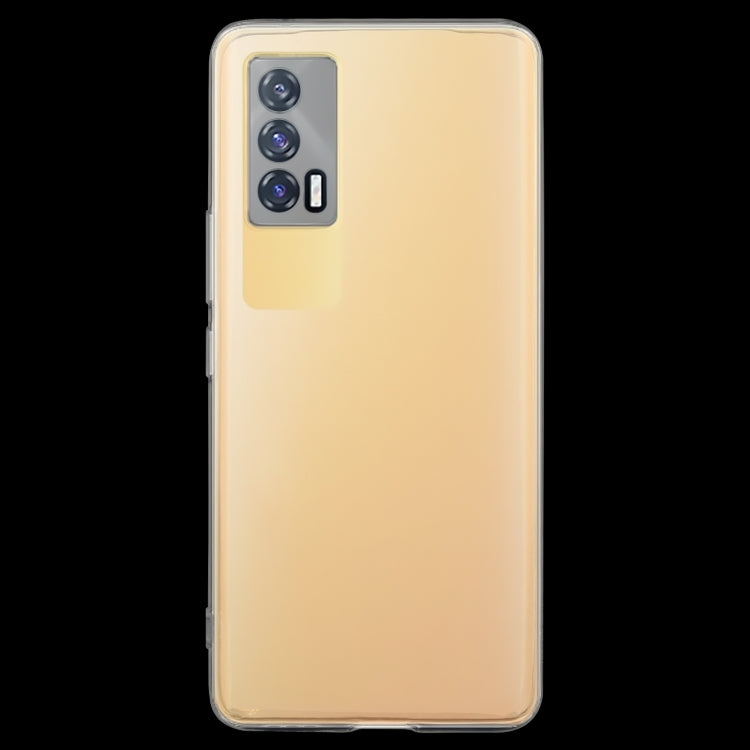 Transparent TPU phone case with raised rim and camera module cutout