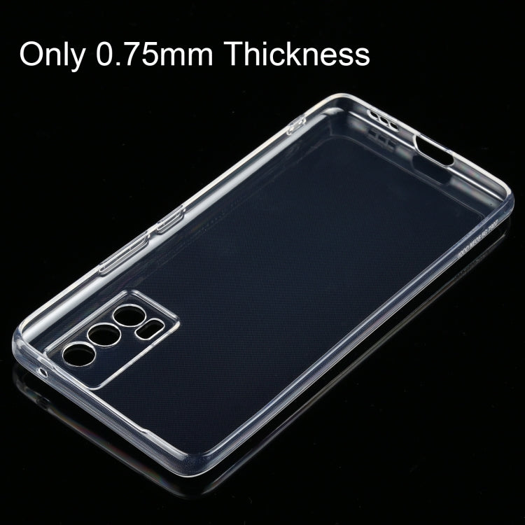 Transparent TPU phone case with very thin profile and port cutouts