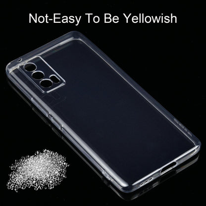 Clear TPU phone case with camera cutout and bottom charging port opening