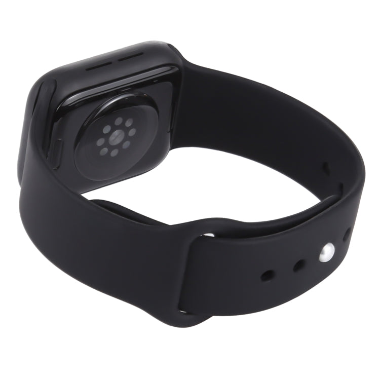 Apple Watch Series 6 dummy display watch with black silicone strap and dark screen