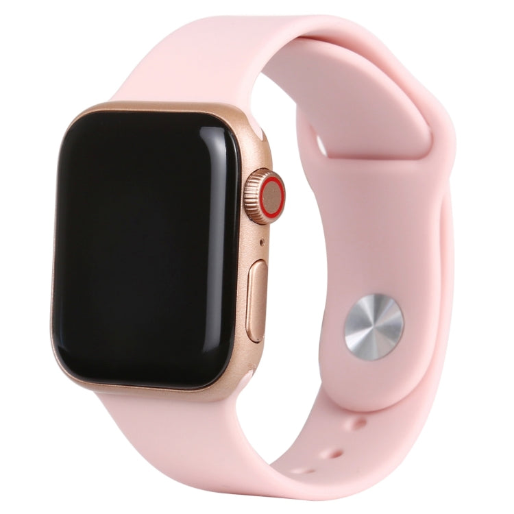 Apple Watch Series 6 dummy display watch with pink silicone strap and black screen